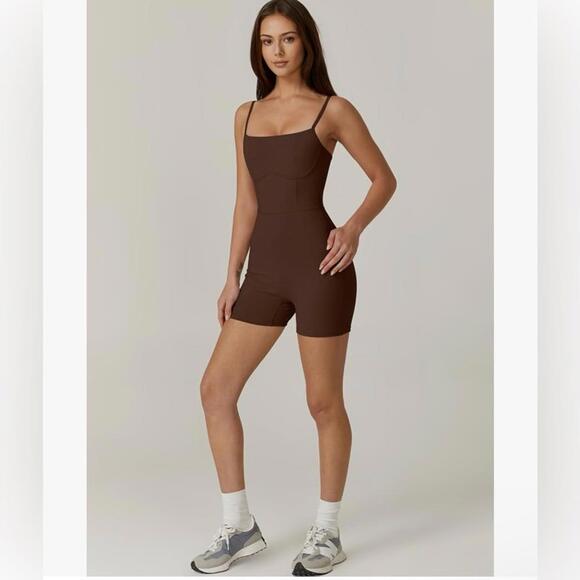 Pants - NEW -‎ Stylish Brown Spaghetti Strap Romper